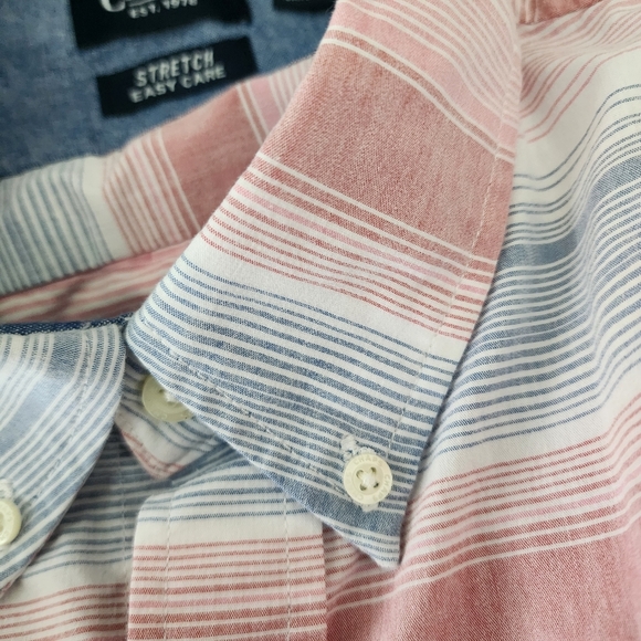 Chaps Stretch Easy Care Short Sleeve Button Up Shirt Size XXL - Picture 4 of 6